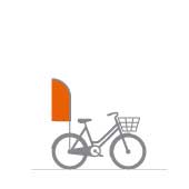 banderas publicitarias para instalar en bicicletas y motos promocion en la ciudad para los eventos usando bicis bikes