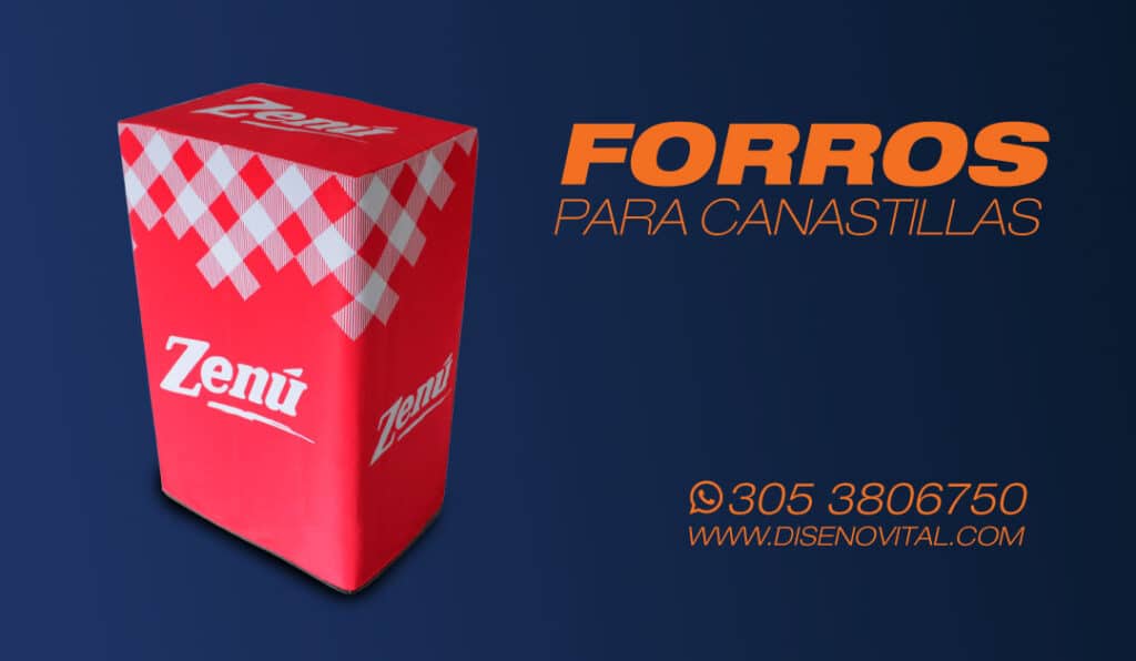 forros y cobertores para canastillas plasticas para puntos de degustacion y atencion en supermercados y tiendas medellin