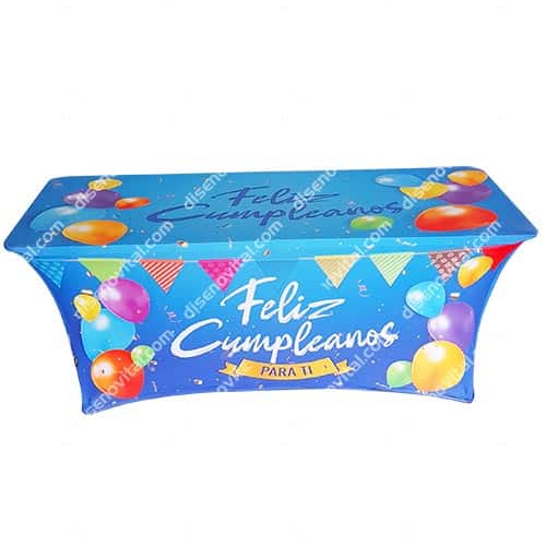 Manteles spandex para celebracioenes de Cumpleaños en empresas